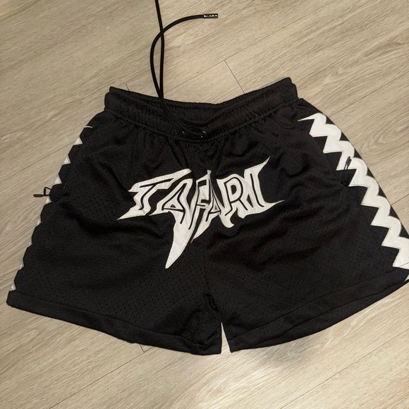 Black and White Athletic Men's Shorts
